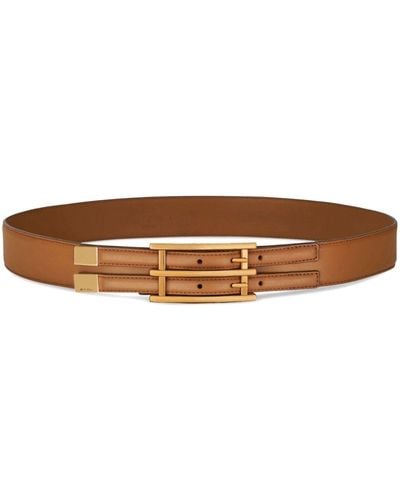 Etro Double-buckle Leather Belt - Brown