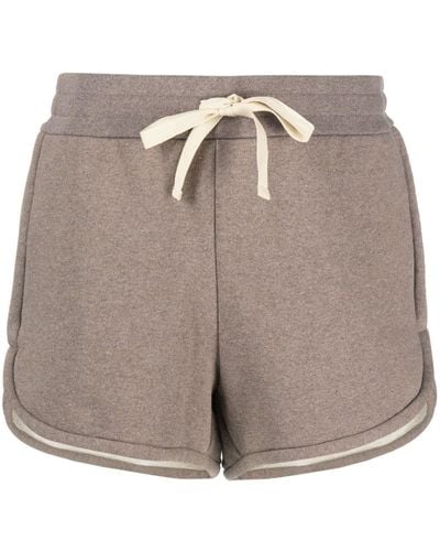 Jil Sander Drawstring Cotton Shorts - Gray