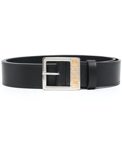 Moschino Calf Leather Belt - Black