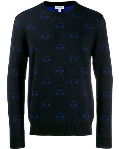 KENZO Pullover mit Augenmuster - Schwarz