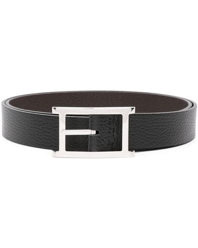 Orciani Reversible Leather Belt - Black