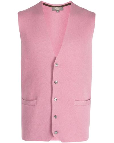 N.Peal Cashmere Gilet The Chelsea Milano - Rosa