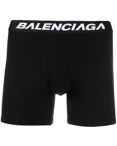 Balenciaga Racer Shorts mit Logo-Bund - Schwarz