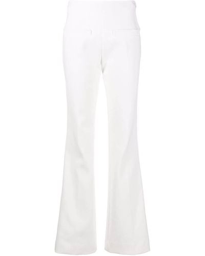 Courreges Cut-out Tailored Flared Trousers - White