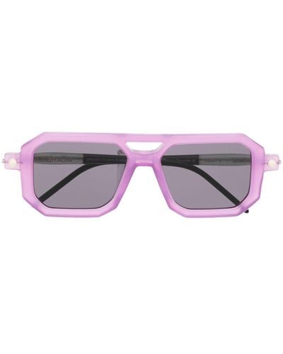 Kuboraum Sonnenbrille mit eckigem Gestell - Pink