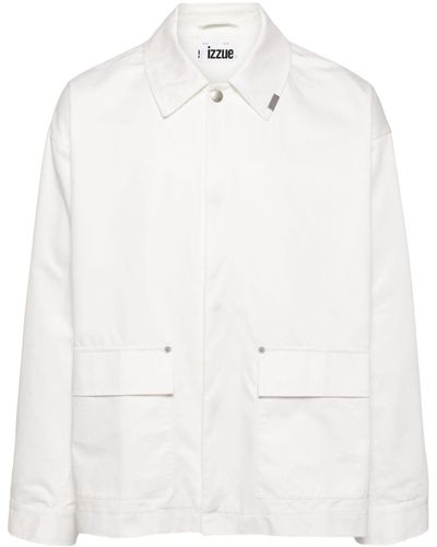 Izzue Photography-print Gabardine Shirt Jacket - White