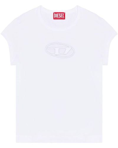 DIESEL Uitgesneden T-shirt - Wit