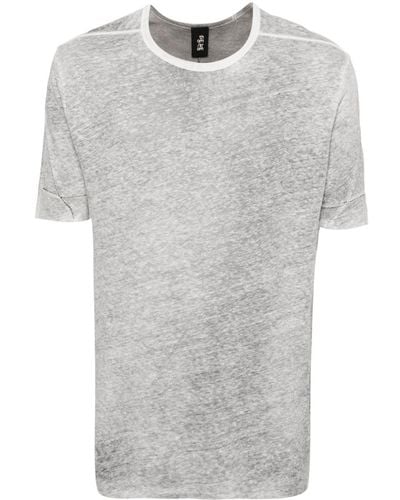 Thom Krom T-Shirt mit offenem Saum - Grau