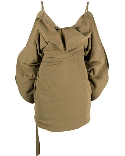 Concepto Draped Fitted Minidress - Green
