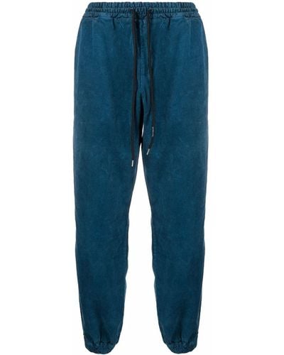 Mauna Kea Drawstring Cotton Track Pants - Blue