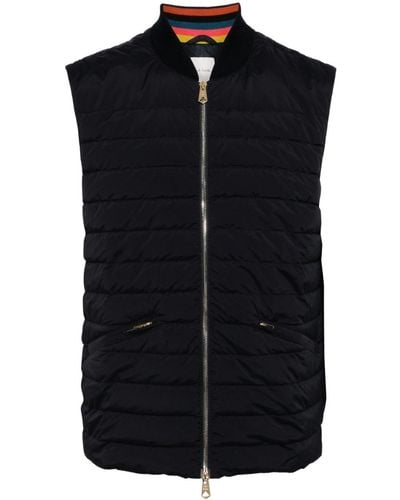 Paul Smith Quilted Paneled Gilet - Black