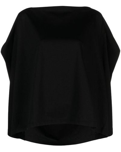 Issey Miyake Gedrapeerde Top - Zwart