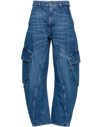 JW Anderson Weite High-Waist-Jeans - Blau