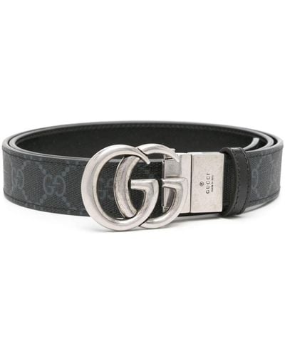 Gucci Cintura GG Marmont reversibile - Nero