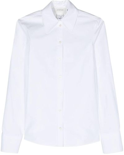 Sportmax Scout Pointed-collar Cotton Shirt - White