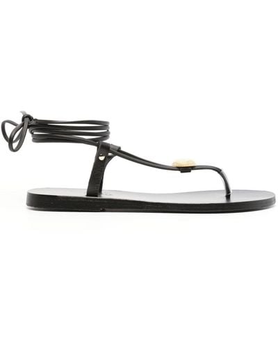 Ancient Greek Sandals Persephone Leather Sandals - White