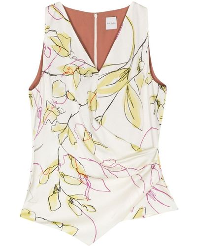 Paul Smith Floral-print Top - White