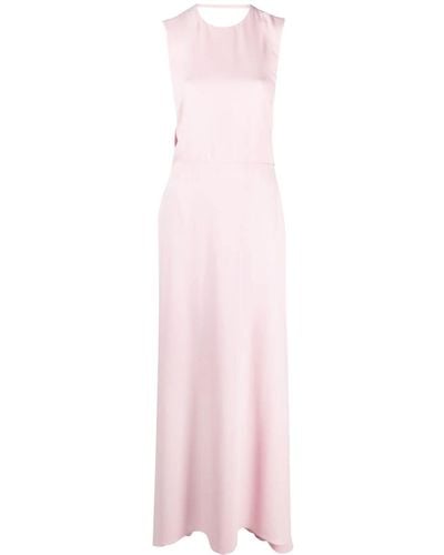 Valentino Garavani Bow-embellished Silk Gown - Roze