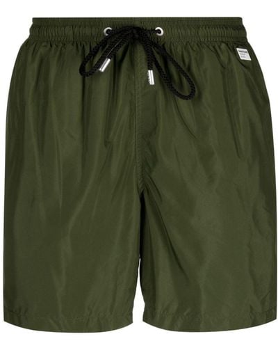 Mc2 Saint Barth Logo-patch Drawstring-waist Swim Shorts - Green