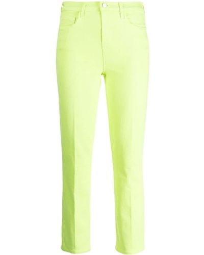 L'Agence Alexia Mid-rise Cropped Jeans - Yellow
