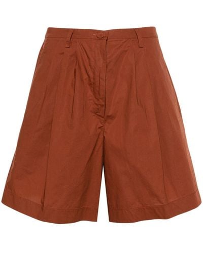 Forte Forte High-waist Bermuda Shorts - Brown