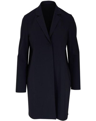 Harris Wharf London Concealed-fastening Single-breasted Coat - Blue