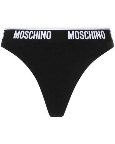 Moschino Slip mit Logo-Bund - Schwarz