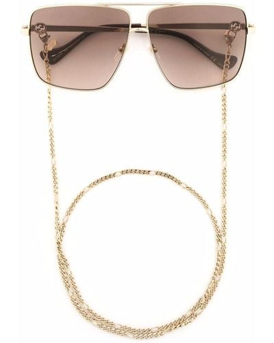Gucci Oversized Square-frame Sunglasses - Metallic