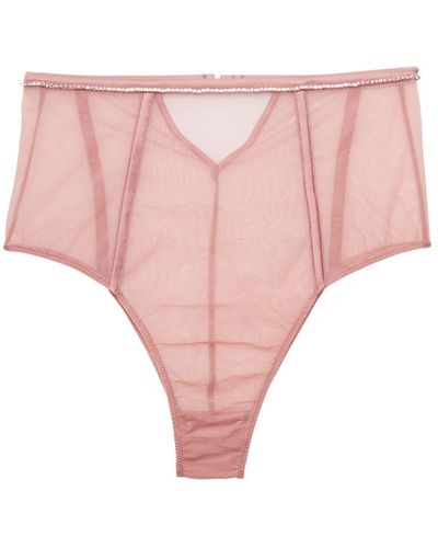 Fleur du Mal Slip a vita alta Brilliant - Rosa