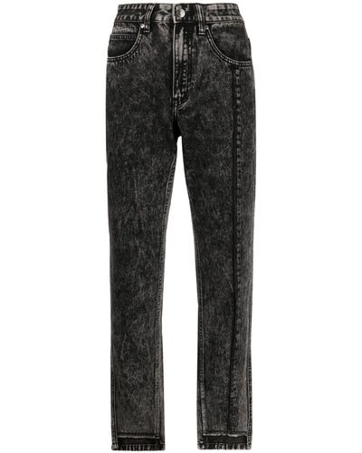 Izzue High-rise Straight-leg Jeans - Black