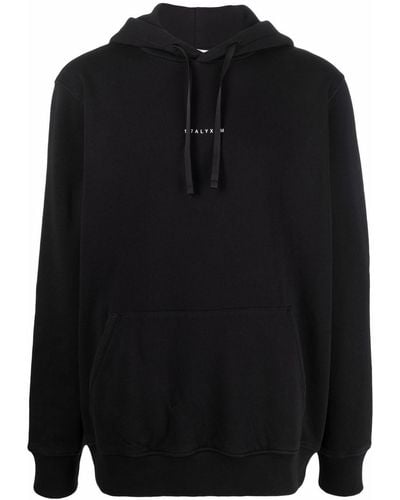 1017 ALYX 9SM Collection Logo Hooded Sweatshirts - Black