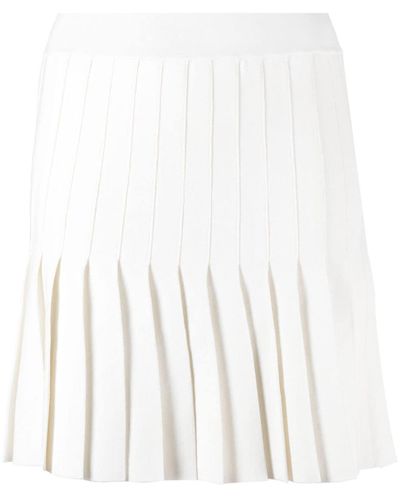 Sandro Pleated Crepe Miniskirt - White