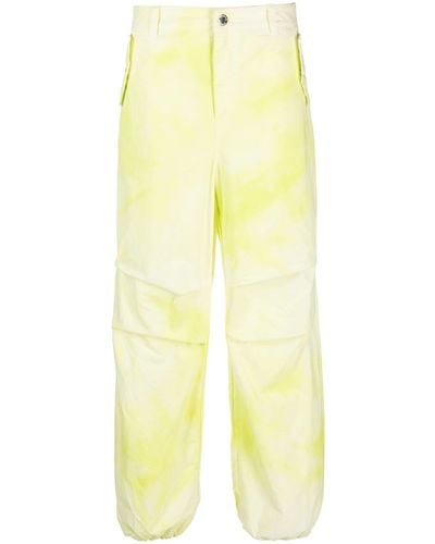 Pinko Mid-rise Cotton Cargo Pants - Yellow