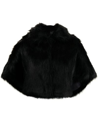 Unreal Fur Nord Faux-fur Cropped Cape - Black