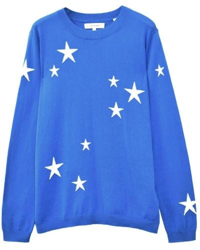Chinti & Parker Summer Star Knitted Sweater - Blue