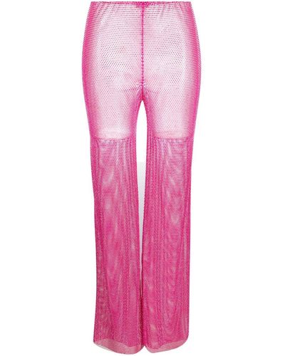 Santa Brands Rhinestone-embellished Sheer Pants - Pink