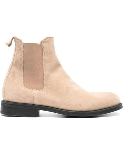 SCAROSSO Claudia Suede Chelsea Boots - Natural