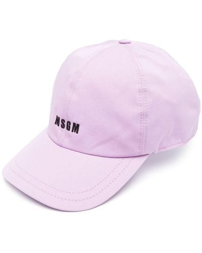 MSGM Logo-embroidered Baseball Cap - Pink