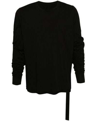 Rick Owens Crew-neck Organic-cotton Sweatshirt - Black