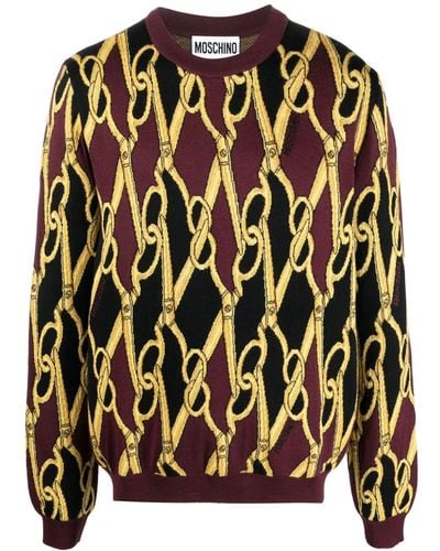 Moschino Pullover mit abstraktem Print - Schwarz