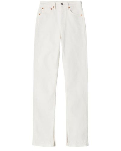 RE/DONE High-rise Skinny Boot Jeans - White