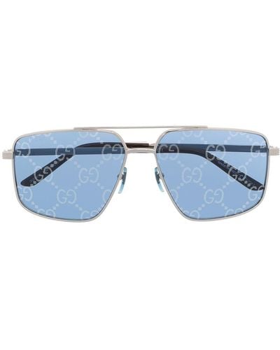 Gucci Gafas de sol con montura cuadrada - Azul