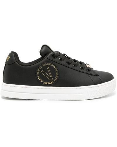 Versace Court 88 Leather Trainers - Black