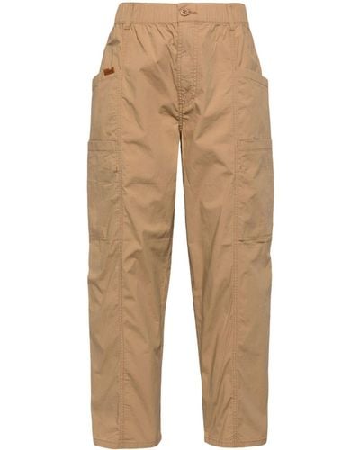 Chocoolate Logo-embroidered Trousers - Natural