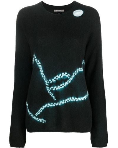 Suzusan Crew-neck Cashmere Sweater - Black