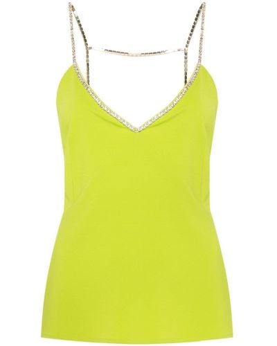 Liu Jo Top con spalline di strass - Giallo