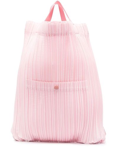 Pleats Please Issey Miyake Micro-pleated Lightweight Backpack - Pink