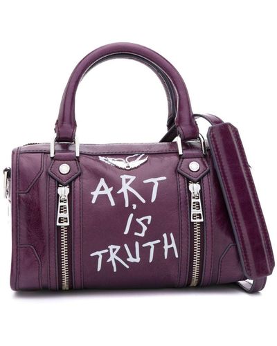 Zadig & Voltaire Sunny Xs #2 Leather Tote Bag - Purple