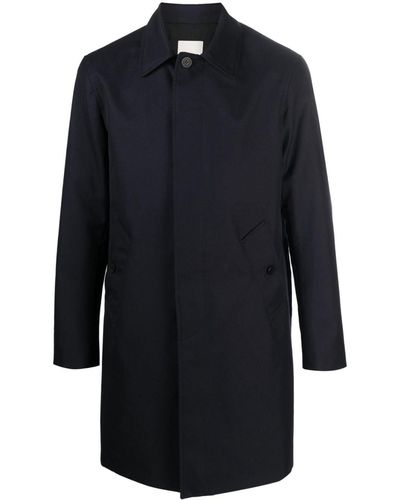 Sandro Concealed Fastening Single-breasted Coat - Blue