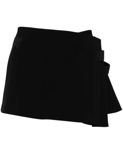 Hyein Seo Pleated Wrap Miniskirt - Black